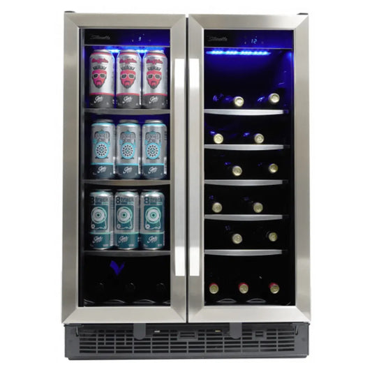 Danby SBC051D1BSS 24" Two Section Wine Cooler w/ (2) Zones - 60 Can, 27 Bottle Capacity, 115v
